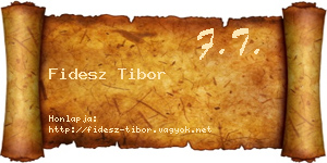 Fidesz Tibor névjegykártya